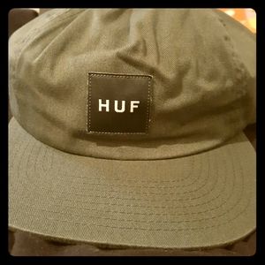 BRAND NEW HUF LOGO GREEN HAT SNAP BACK